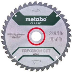 Metabo Accessoires Cirkelzaagblad | "Precision Cut Classic" | 254x30mm | Z40 WZ 20° B 628326000