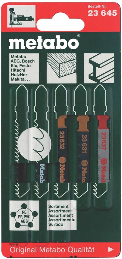 Metabo Accessoires Decoupeerzaagbladen (5 st.) assorti 623645000