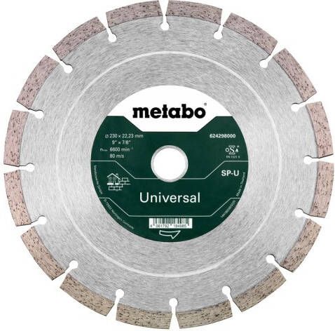 Metabo Accessoires Diamantschijf "SP-Universal" | Ø 230x22 23 mm | blister 624298000