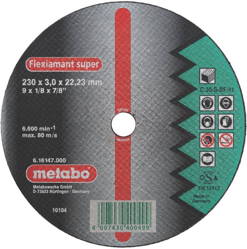 Metabo Accessoires Doorslijpschijf Ø 125x2 5x22 2 steen Flexiamant super 25 stuks 616733000