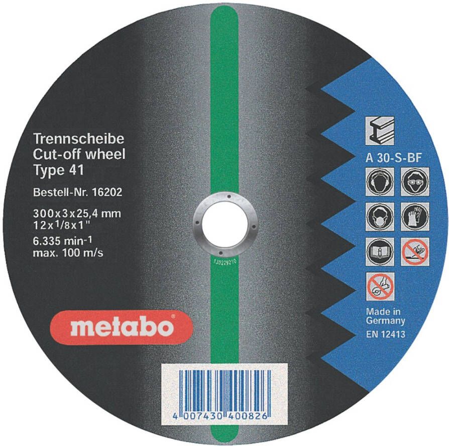 Metabo Accessoires Doorslijpschijf Ø 300x3 0x25 4 staal Flexiamant super 10 stuks 616202000