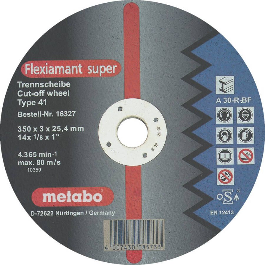 Metabo Accessoires Doorslijpschijf Ø 400x3 0x25 4 staal Flexiamant super 10 stuks 616215000
