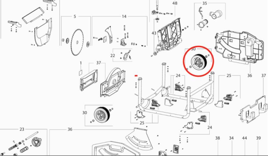 Metabo Accessoires Reserveonderdeel | Wiel t.b.v. TS254 316052580