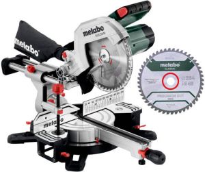 Metabo Afkortzaag KGS 254 M SET met trekfunctie | nieuwste model met 2e zaagblad 613254900