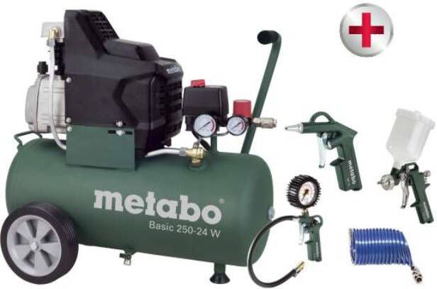 Metabo Basic 250-24 W Compressor + LPZ-4 toebehorenset 690836000