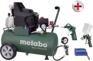 Metabo Basic 250-24 W Compressor + LPZ-4 toebehorenset