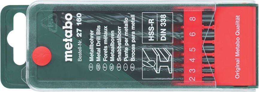 Metabo Borencassette 6 spiraalboren HSS R