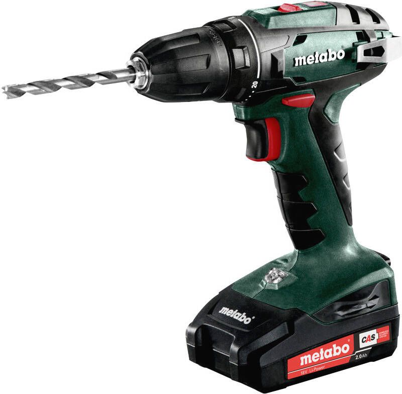 Metabo BS 18 | 18 Volt 2.0Ah accu-boorschroevendraaier 2X2AH LI-ION LADER SC 30 602207560