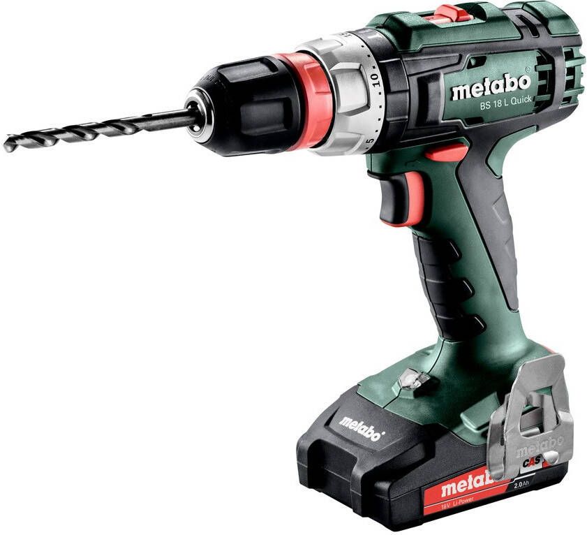 Metabo BS 18 L Quick Accu boorschroefmachine |18 Volt | 2 x 2 0 Ah Li-Power SC 60 Plus | In x 602320500