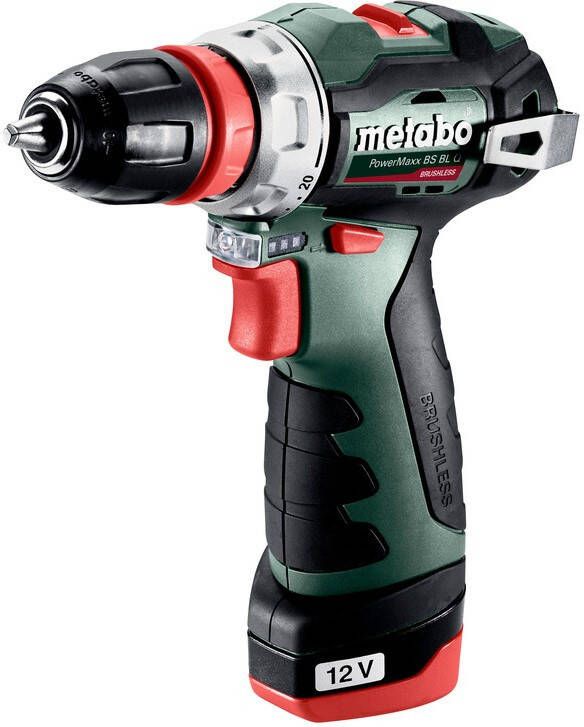 Metabo BS BL Q Accu-Boorschroefmachine | 12V | 38 Nm | 2x2 Ah Li-Power | Lader LC 40 | In koffer 601749500