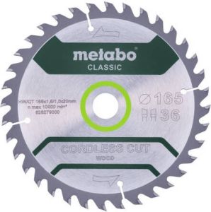 Metabo Cirkelzaagblad | "Cordless Cut Classic" | 165x20mm | Z36 WZ 15°