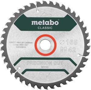 Metabo Cirkelzaagblad Cordless Cut Wood Classic | 165 x 1.8 x 20 mm | Z42 WZ 5° 628026000