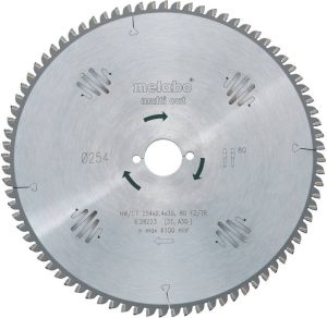 Metabo Accessoires Cirkelzaagblad HW CT Ø 250x30 80 WZ 628087000