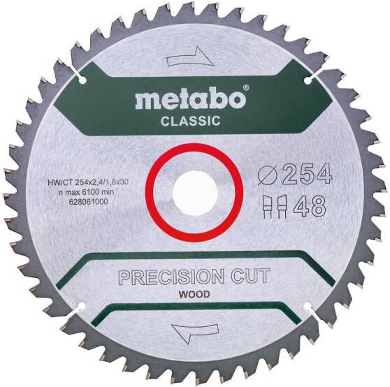 Metabo Cirkelzaagblad | HW CT 254 x 2 4 x 30 48 WZ | 628061 628061000