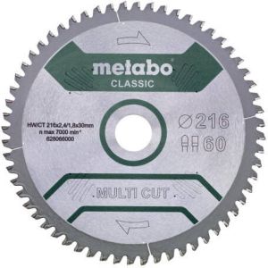 Metabo Cirkelzaagblad | Multi Cut Classic | 216x30mm | Z60 FZ TZ 5° neg B
