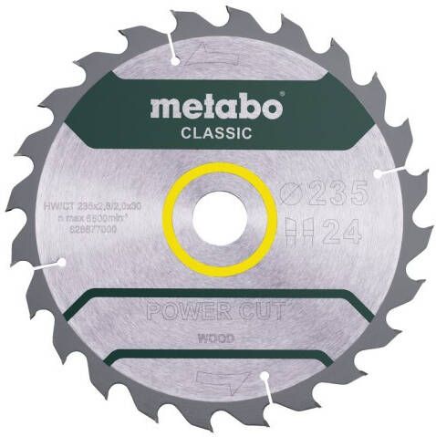 Metabo Accessoires Cirkelzaagblad | Power Cut Classic | 235x30mm | Z24 WZ 18° 628677000