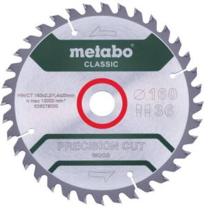 Metabo Accessoires Cirkelzaagblad | "Precision Cut Classic" | 160x20mm | Z36 WZ 10° 628278000