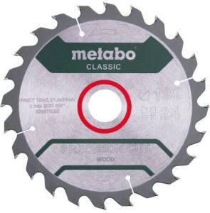 Metabo Accessoires Cirkelzaagblad | Precision Cut Classic | 190x30mm | Z24 WZ 15° B 628676000