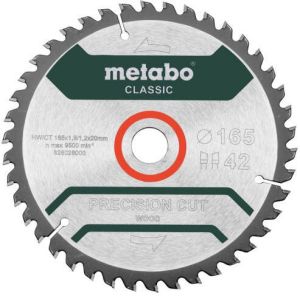 Metabo Accessoires Cirkelzaagblad PrecisionCutClassic | Ø 165x20 | 42WZ 5° B | 628027000