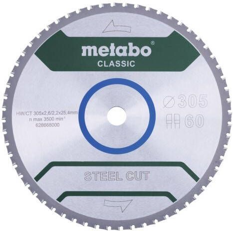 Metabo Cirkelzaagblad | Steel Cut Classic | 355x25 4mm | Z2 FZFA FZFA 4°
