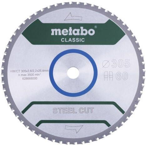 Metabo Accessoires Cirkelzaagblad | Steel Cut Classic | 355x25 4mm | Z2 FZFA FZFA 4° 628669000