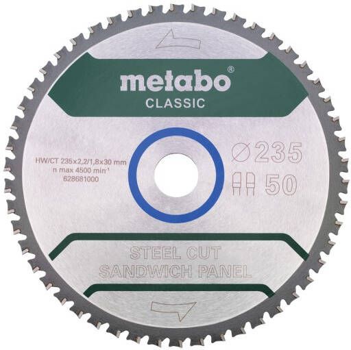 Metabo Cirkelzaagblad | SteelCutSandwich panelen Classic | 235x30 Z50 | 628681000