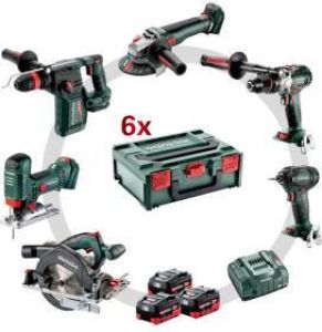 Metabo Combo set 6.3.2 | Accu-machines set | 18V | SB 18 LTX BL I | SSD 18 LTX 200 BL | KHA 18 LTX BL 24 Q | STA 18 LTX 100 | WB 18 LTX BL 125 Q | KS 18 LTX 57