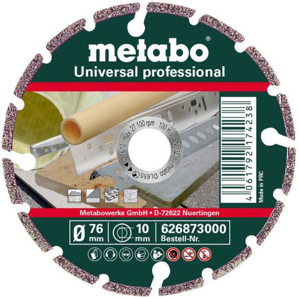 Metabo Diamant-doorslijpschijf | 76x10 0 mm |Universal | professional 626873000