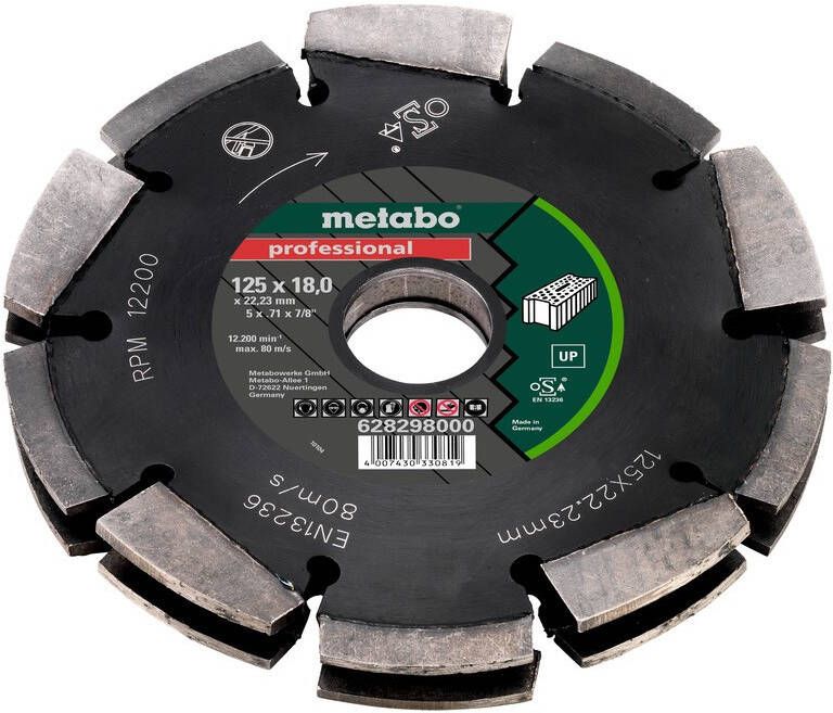 Metabo Diamant-Freesschijf-2 125x18x22 23mm "professional" "UP" Universeel