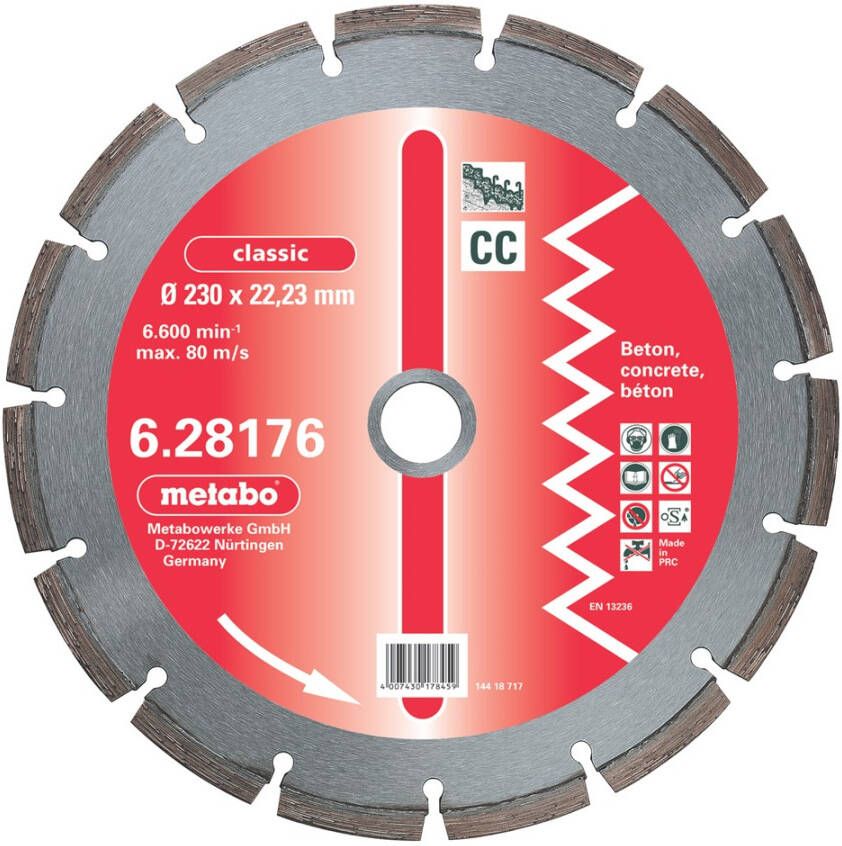 Metabo Diamantschijf Ø 230x22 23 mm CC