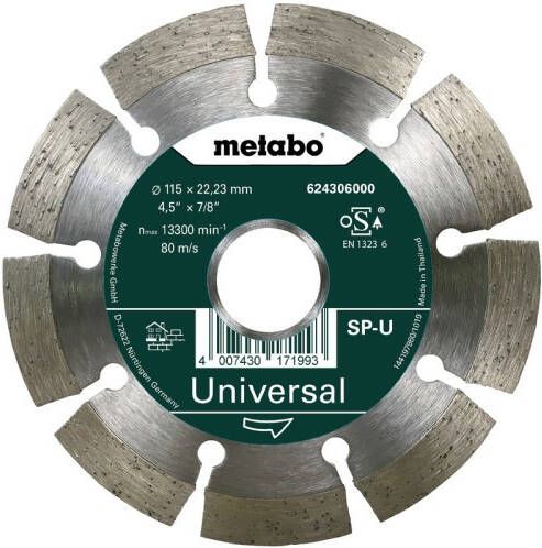 Metabo Accessoires Diamantschijf "SP-Universal" | Ø 115x22 23 mm | blister 624295000