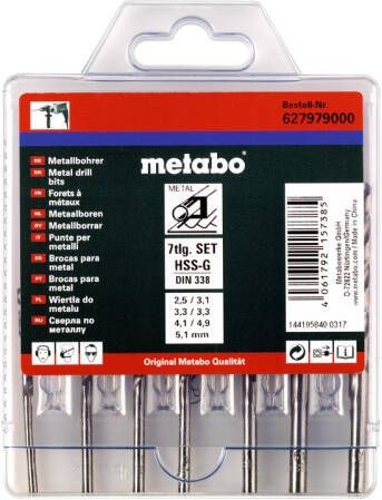 Metabo Accessoires HSS-G | Borencassette | "SP" | 7 delig 627979000