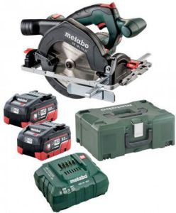 Metabo KS 18 LTX 57 18V LiHD accu cirkelzaag set in Metaloc 2 x 8 0Ah accu 57mm | 601857810