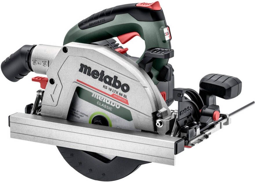 Metabo KS 18 LTX 66 BL Accu-cirkelzaag | 18 V | Zonder accu-packs en lader | In lader