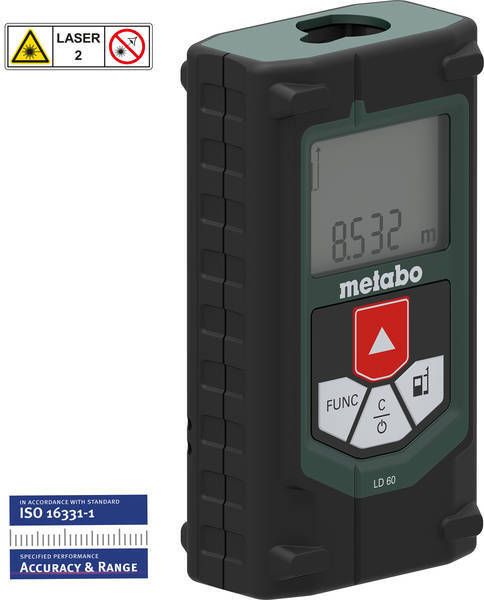 Metabo LD 60 Laser-afstandmeetapparaat tot 60 m 606163000
