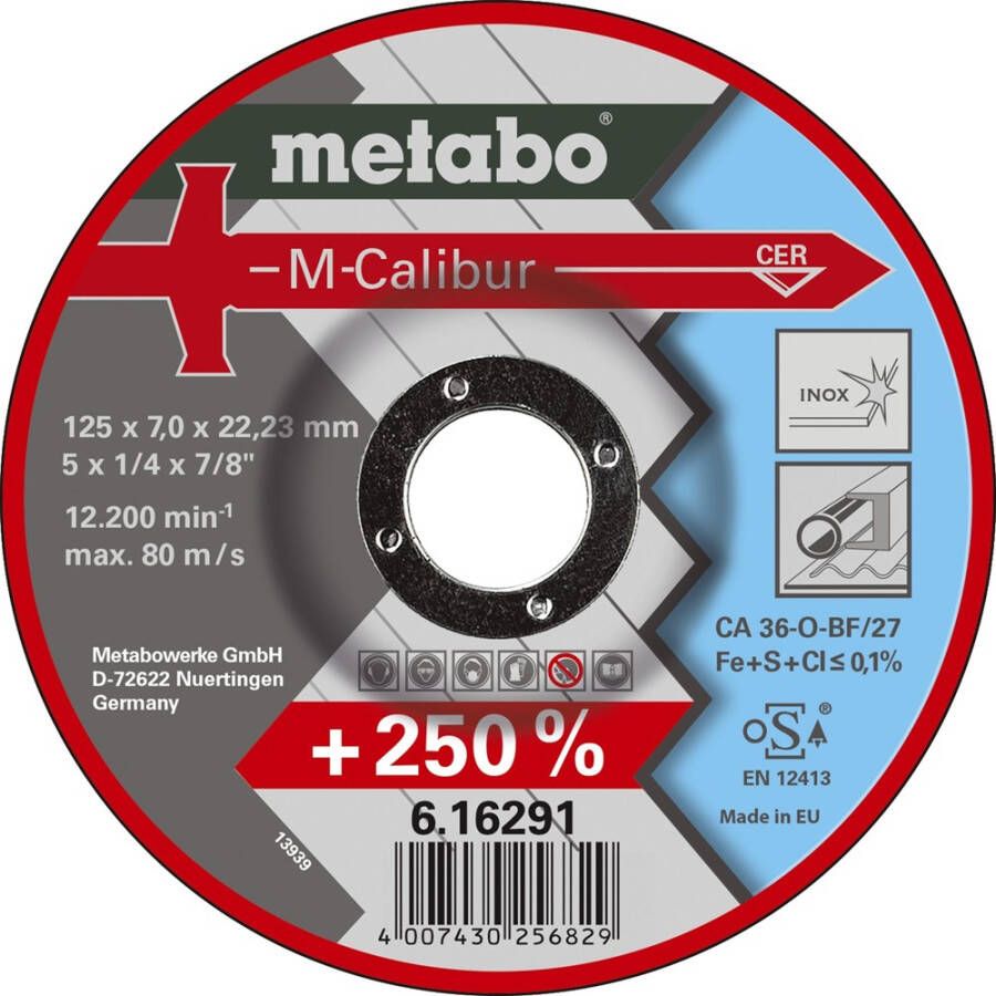 Metabo M-Calibur Afbraamschijf Ø 125x7 0x22 23 mm 25 stuks