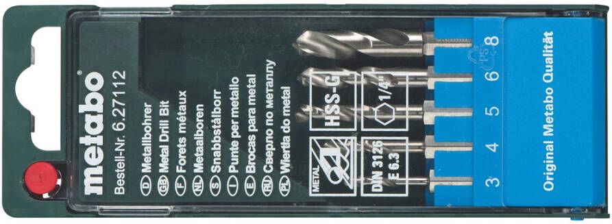 Metabo Accessoires Metaal borencassette 5-delig 627112000