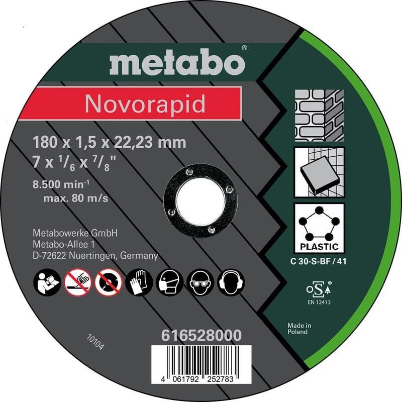 Metabo Accessoires Doorslijpschijf Ø 115x1 2x22 23 Inox TF41 Flexiarapid Super 616528000