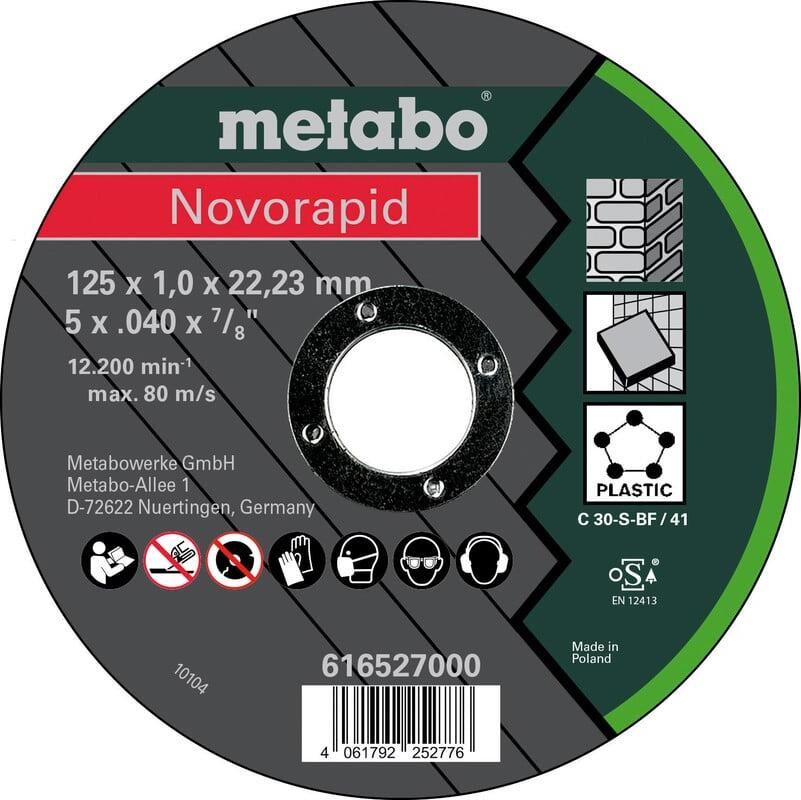 Metabo Accessoires Doorslijpschijf Ø 125x1 2x22 23 Inox TF 41 Flexiarapid 616527000
