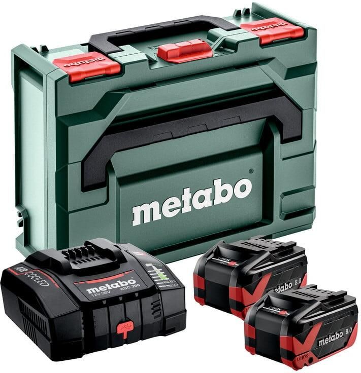 Metabo Basis-set 2 x LiHDX 8.0 Ah | Met ASC 290 supersnellader 685305000