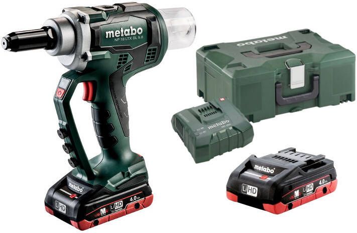 Metabo NP 18 LTX BL 5.0 LiHD Accu-klinknagelpistool 2 x 4.0Ah in Metaloc koolborstelloos | 619002800