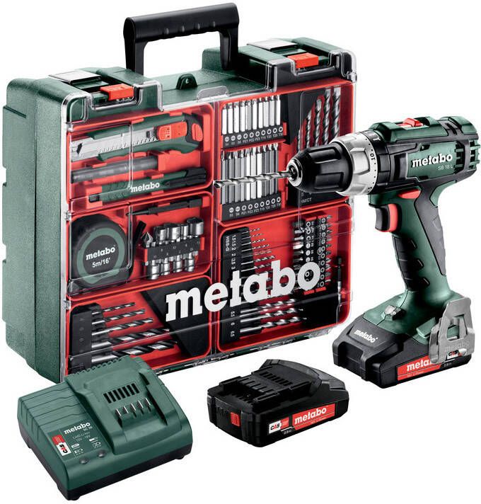 Metabo SB 18 L SET Accu klopboormachine 18v 2x 2.0ah Mobile Workshop 602317870