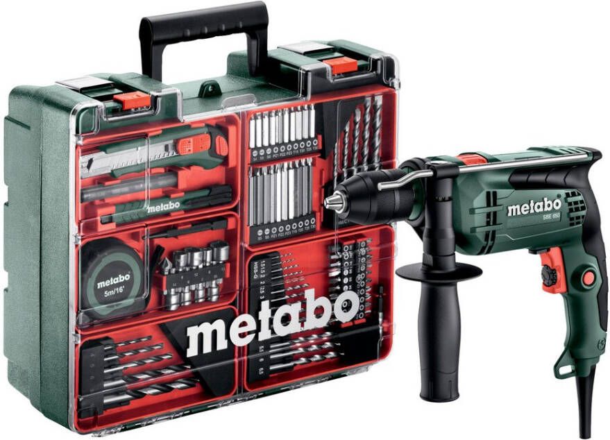 Metabo SBE 650 Klopboormachine | Mobiele werkplaats | Set | 650 Watt | 10 Nm | In kunststof koffer 600742870