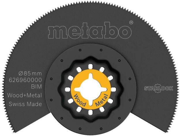 Metabo Accessoires Segment zaagblad | Hout + Metaal | BiM | 65mm | voor Multitool 626960000