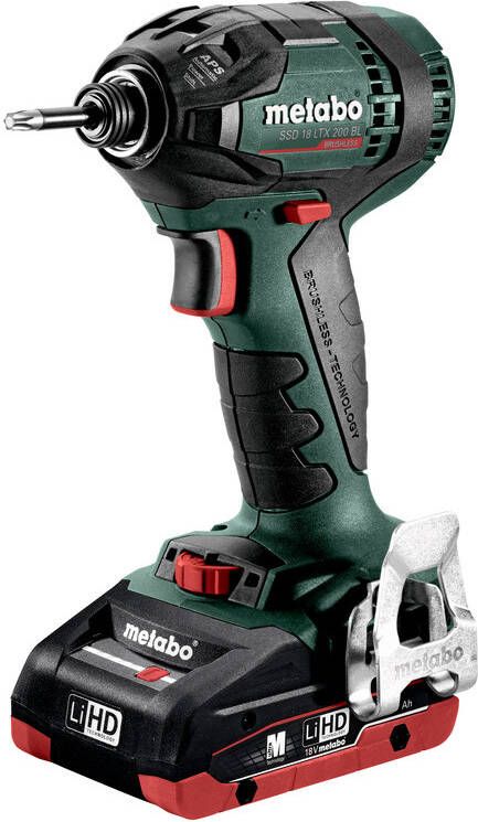 Metabo SSD 18 LTX 200 BL Accuslagschroevendraaier 18V 4 0Ah LiHD in koffer 602396800