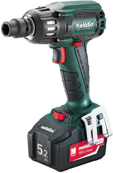 Metabo SSW 18 LTX 400 BL accu slagmoersleutel 18v 4.0ah li-ion koolborstelloos 602205500