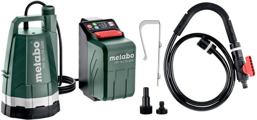 Metabo TPF 18 LTX 2200 | accu-dompel- en regentonpomp | 18V 2200 l h 601729850