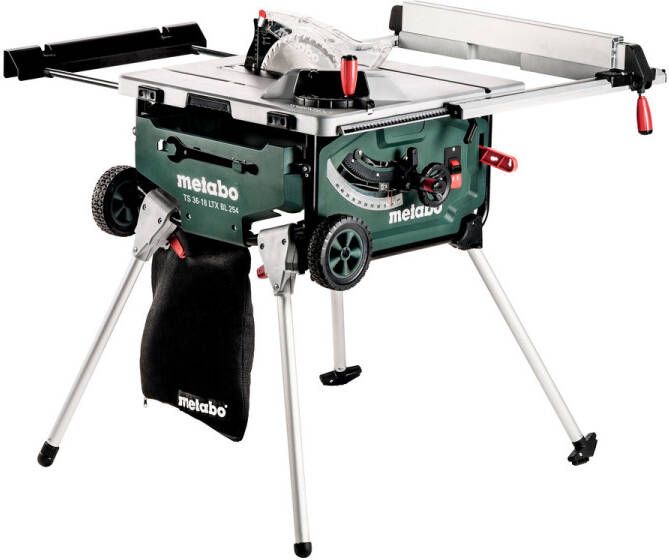 Metabo TS 36-18 LTX BL 254 18V Li-HD Accu tafelcirkelzaag met onderstel set 4 x 8.0Ah accu 254 x 30mm | 613025810