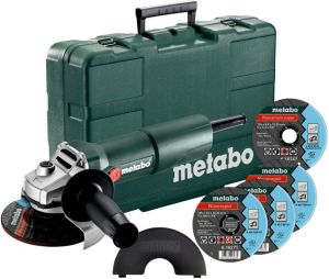 Metabo W 750-125 SET | Haakse slijper | 125 mm | 750 Watt | 11500 min | In kunststof koffer + toebehoren