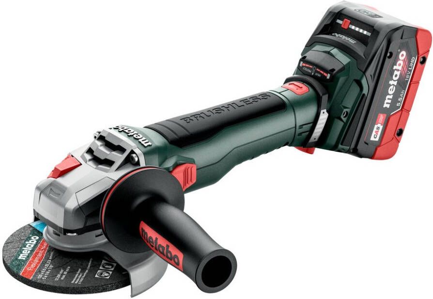 Metabo WB 18 LT BL 11-125 Quick Accu Haakse Slijper | 18V | 2 x 5 Ah accu + lader | x 165L 613054660